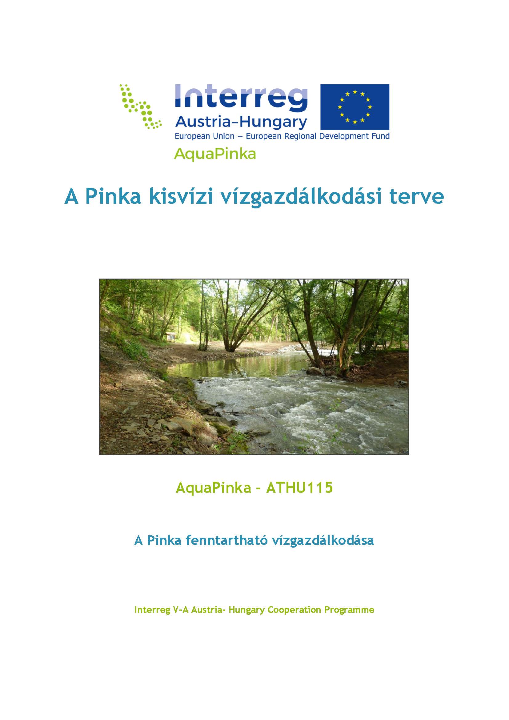 AquaPinka low water management plan of Pinka AquaPinka low water management plan of Pinka